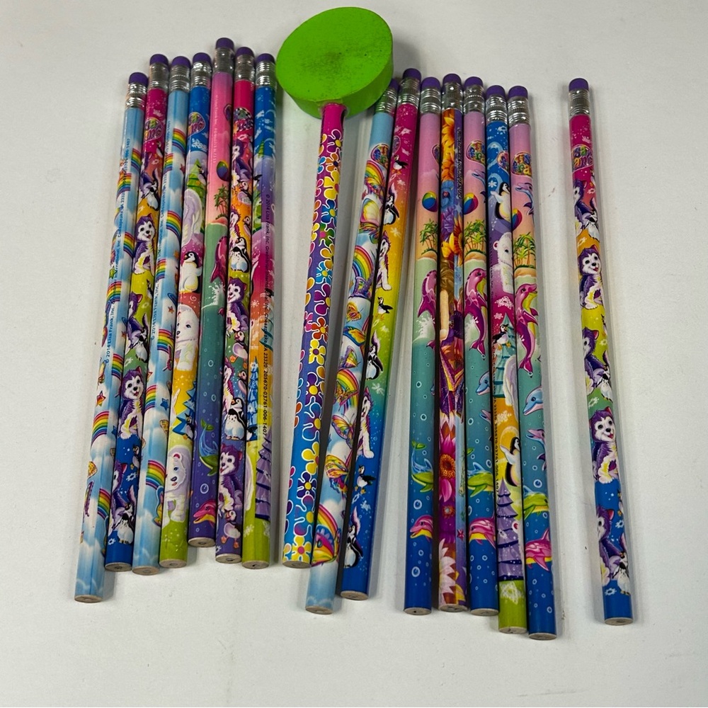 Vintage 2014 Lot Of 16 Assorted Lisa Frank Pencils Unused Penguins Dogs Flowers - Picture 3 of 5
